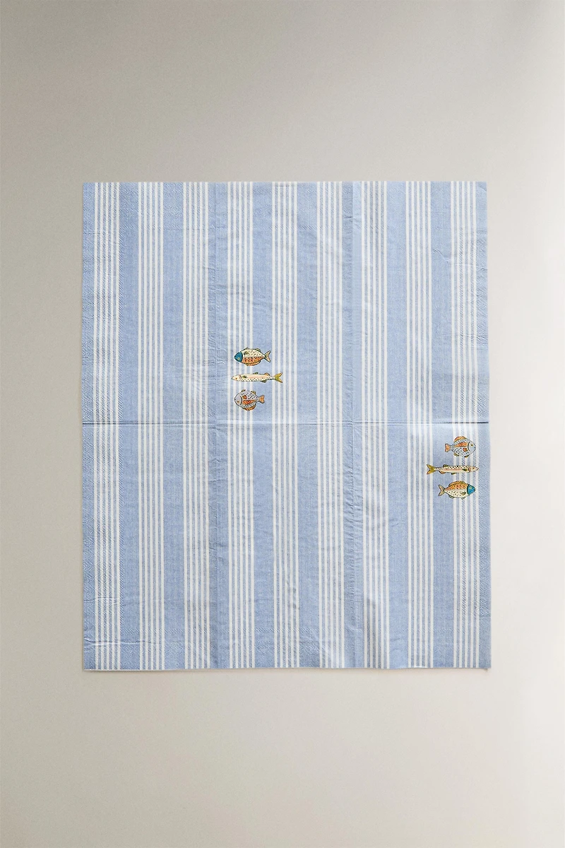FISH PRINT PAPER NAPKINS (PACK OF 30)