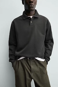 REGULAR FIT TEXTURED POLO SHIRT