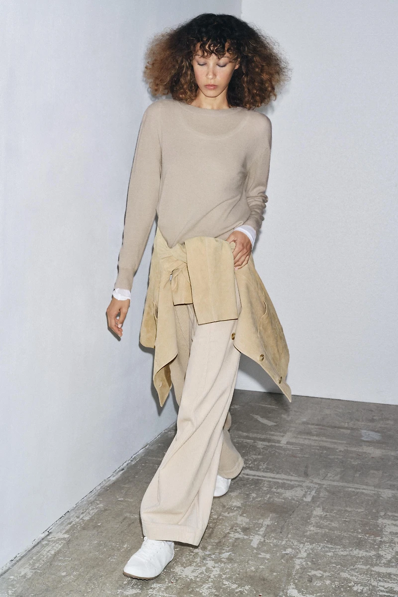 EXTRA SOFT LONG SLEEVE 100% WOOL SWEATER