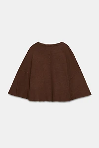 COTTON AND LINEN CAPE T-SHIRT