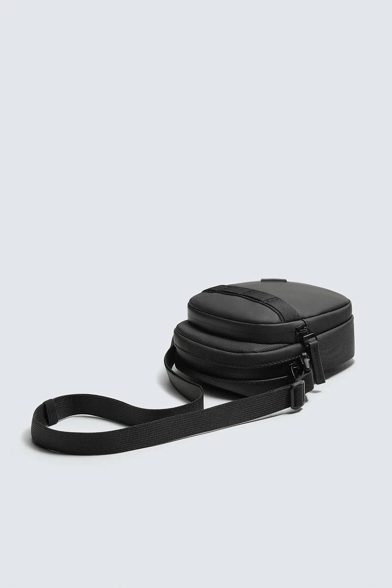 RUBBERIZED CROSSBODY BAG