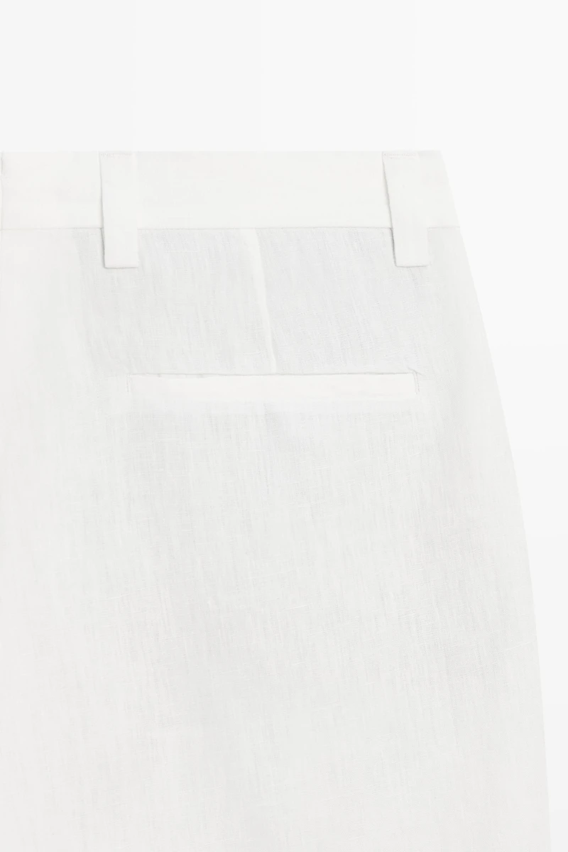 Pantalon détaillé à pinces 100 % lin