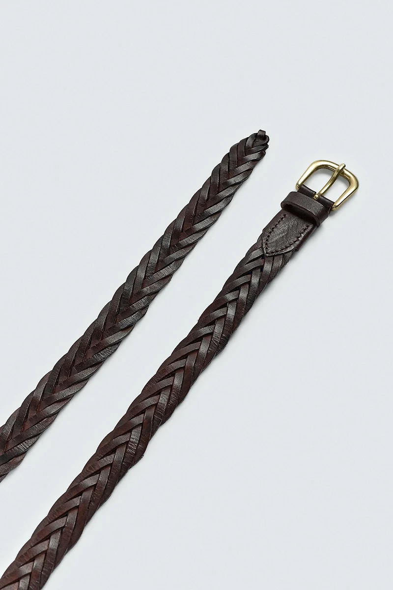 CEINTURE EN CUIR TRESSÉ AARON LEVINE X ZARA