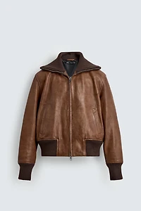 REGULAR FIT LEATHER JACKET