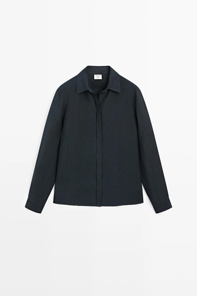 STUDIO semi-sheer flowing shirt