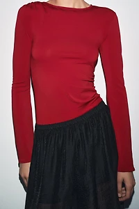 T-SHIRT PLIS MANCHES LONGUES