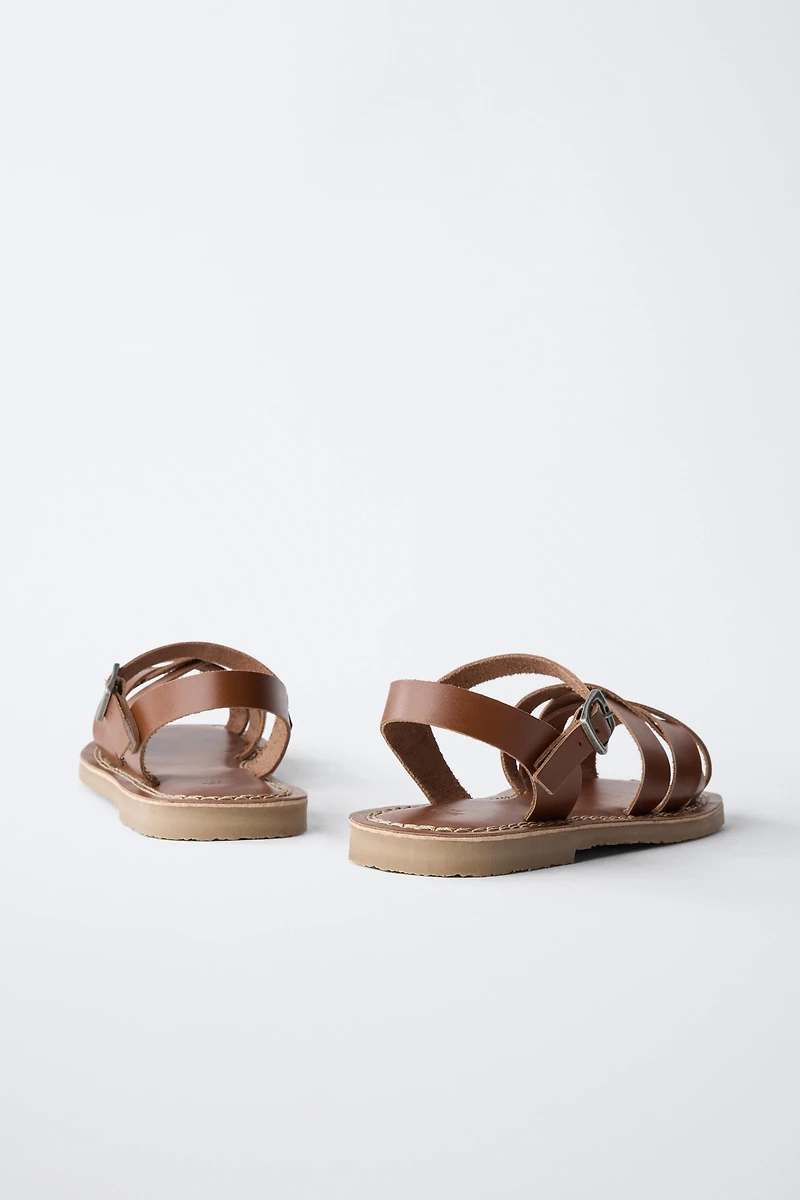 LEATHER STRAP SANDALS