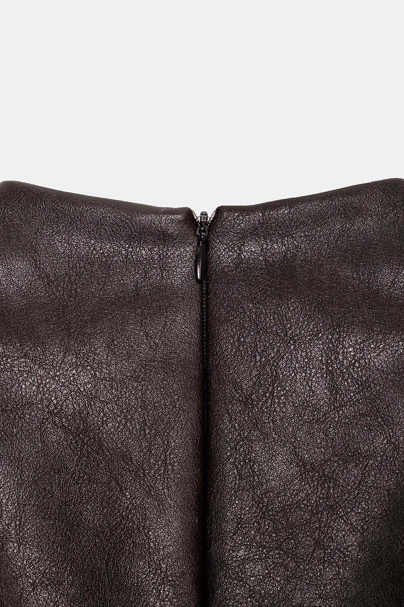 FAUX LEATHER TOP