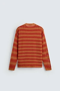 OPENWORK STRIPED SWEATER