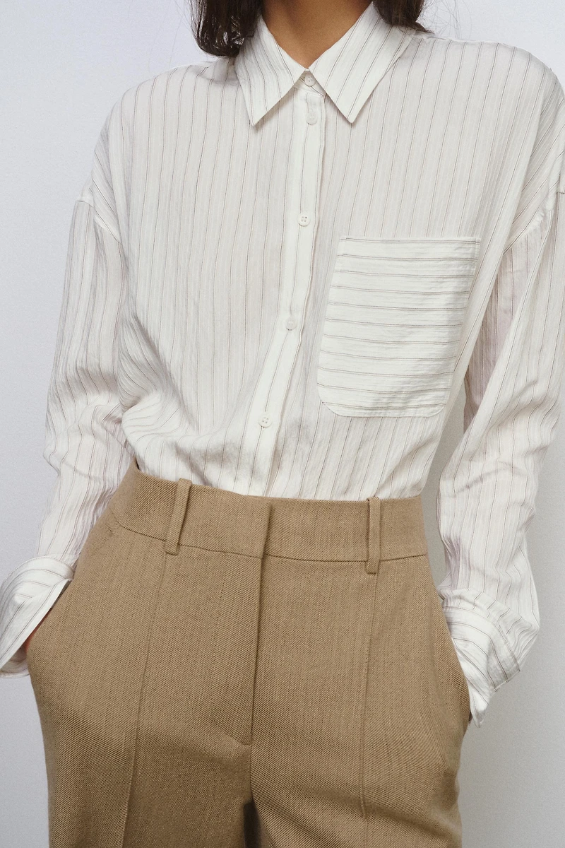 ZW COLLECTION FLOWY STRIPED SHIRT