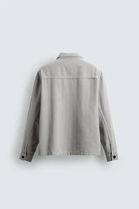 HERRINGBONE BOXY FIT OVERSHIRT