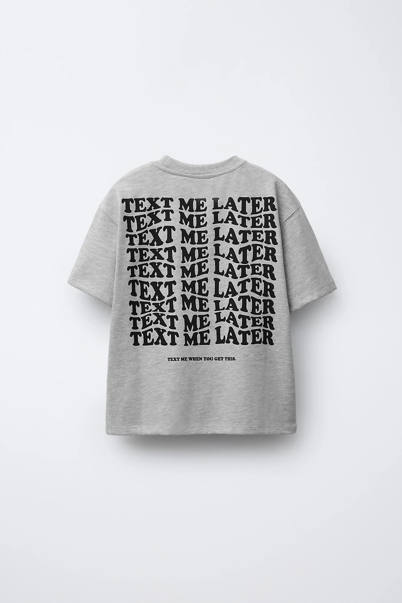EMBROIDERED TEXT T-SHIRT