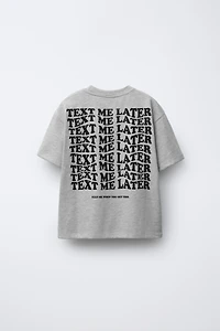 EMBROIDERED TEXT T-SHIRT