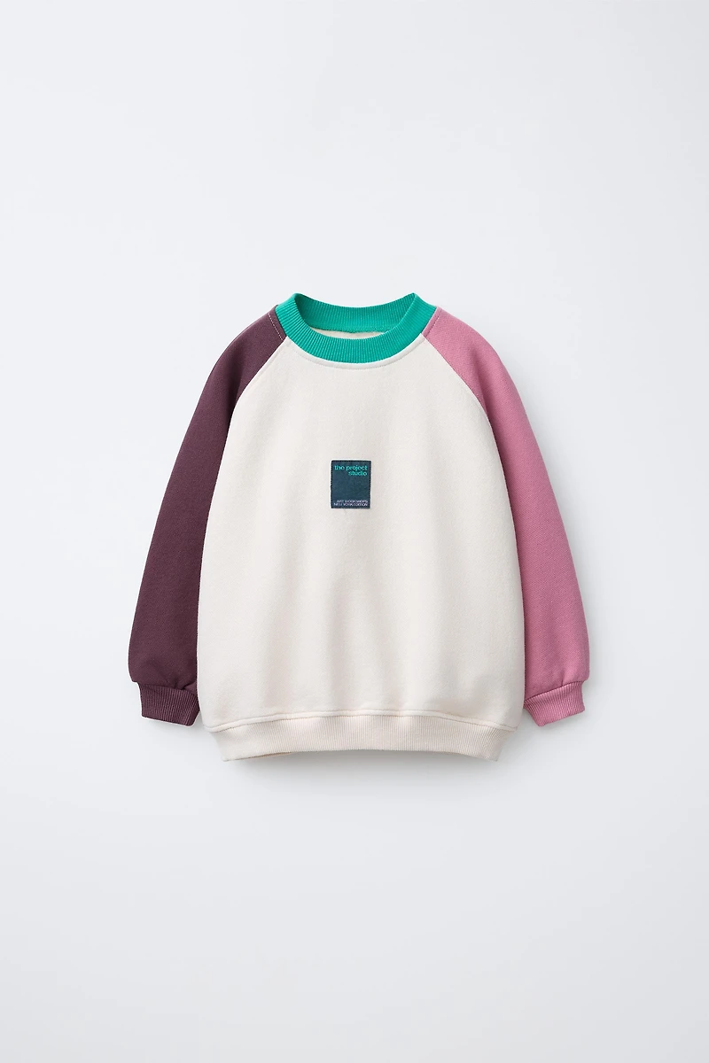SWEAT COLOR BLOCK ÉTIQUETTE