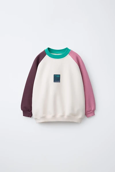 SWEAT COLOR BLOCK ÉTIQUETTE