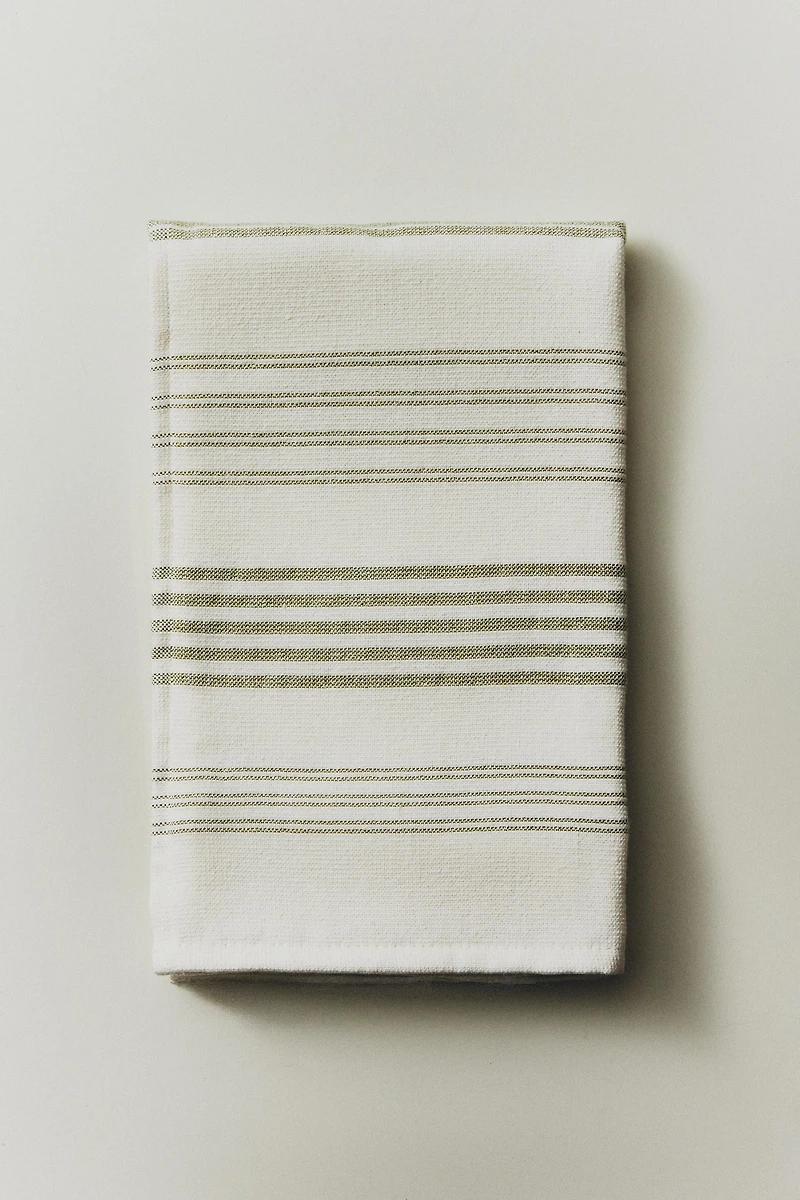 STRIPED COTTON TERRYCLOTH KITCHEN TOWEL