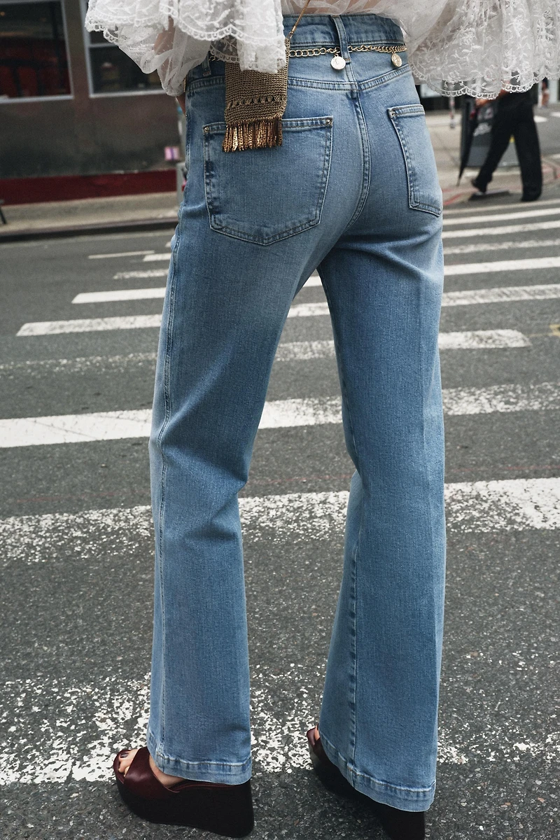 JEAN Z1975 BOOTCUT TAILLE HAUTE CEINTURE CHAÎNE