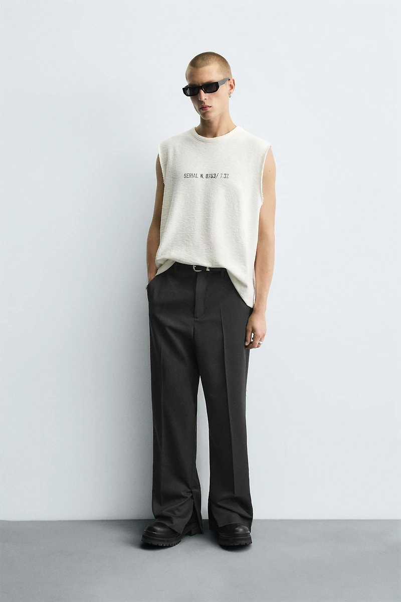 STRAIGHT FIT PANTS WITH VENTS