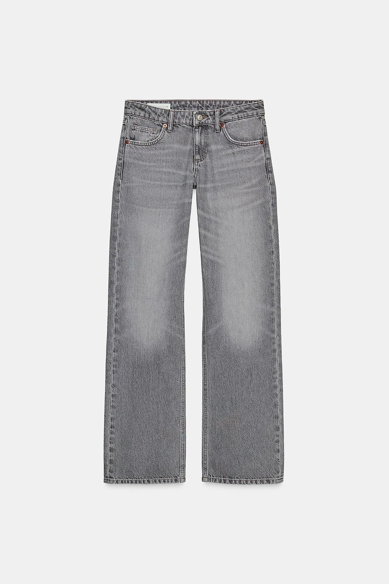 TRF WIDE LEG LOW RISE JEANS