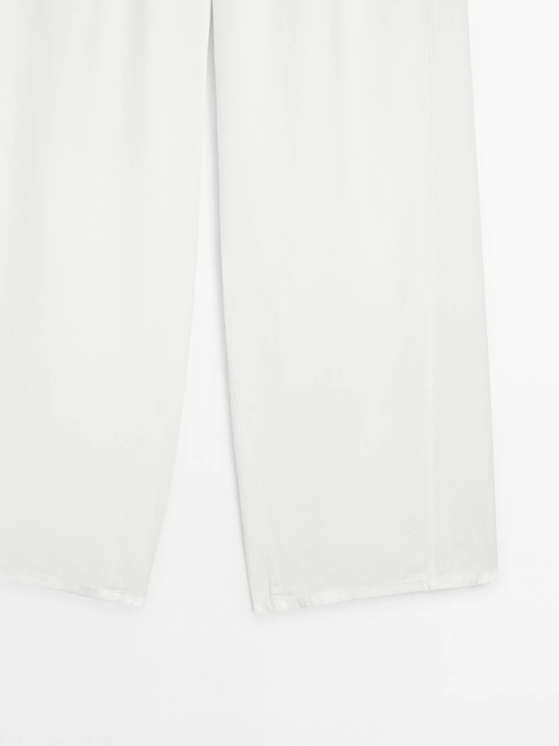 Pantalon barrel fluide couture