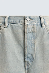 STRAIGHT CROPPED FIT JEANS
