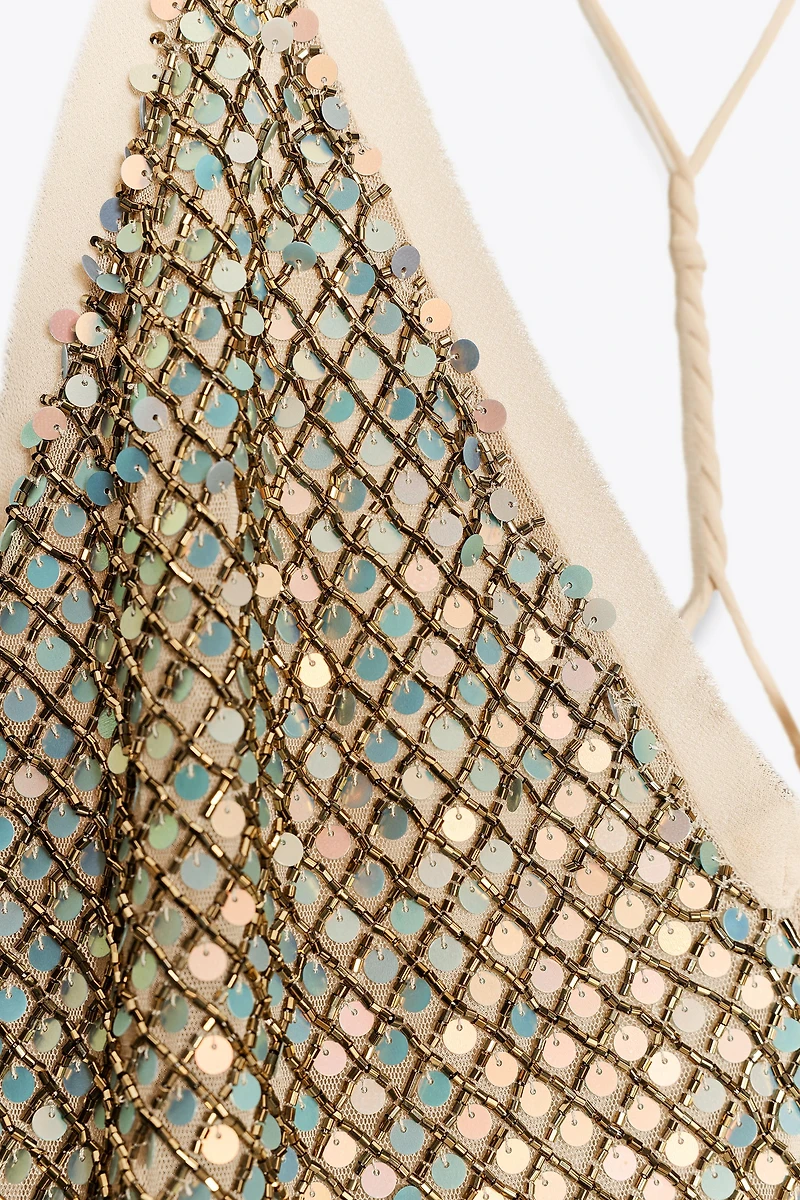 ZW COLLECTION LIMITED EDITION SEQUIN STRAP TOP