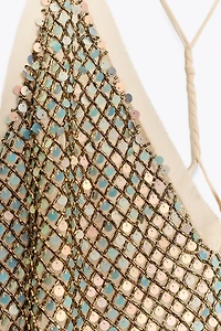 ZW COLLECTION LIMITED EDITION SEQUIN STRAP TOP