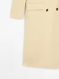 Long wool blend surplice coat