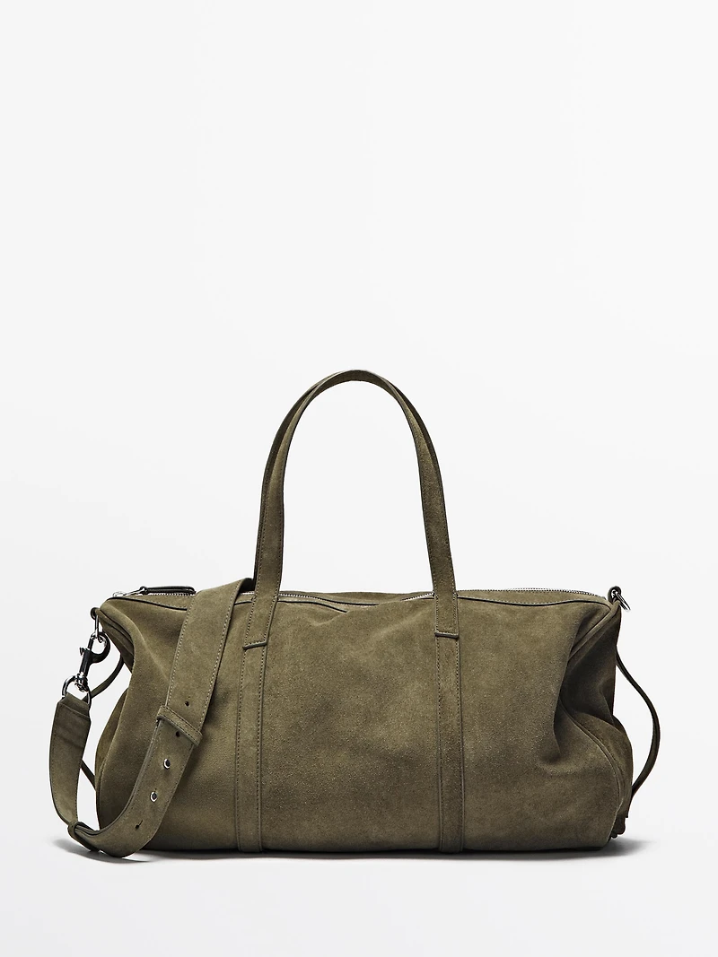 Sac de voyage cuir daim