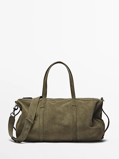 Sac de voyage cuir daim