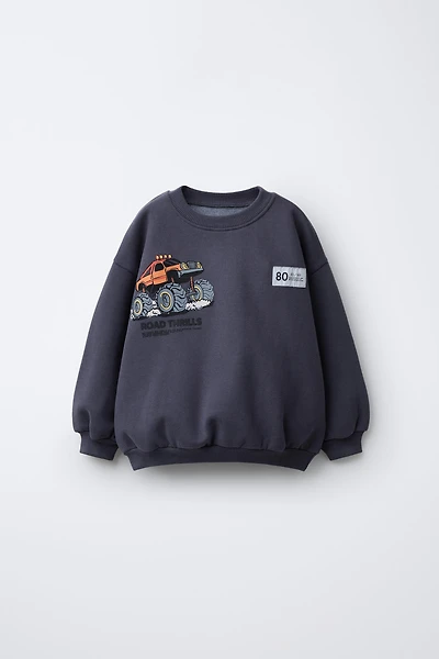 MONSTER TRUCK PRINT SWEATSHIRT