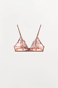 EMBROIDERED TRIANGLE BRA