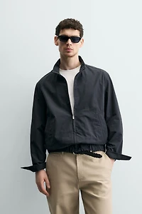 PLAID REGULAR FIT BOMBER JACKET