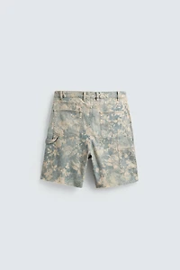 FLORAL PRINT CARPENTER POCKET SHORTS