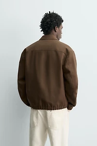 BLOUSON REGULAR FIT 100% LAINE
