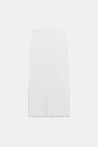 RIBBED KNIT MIDI SKIRT