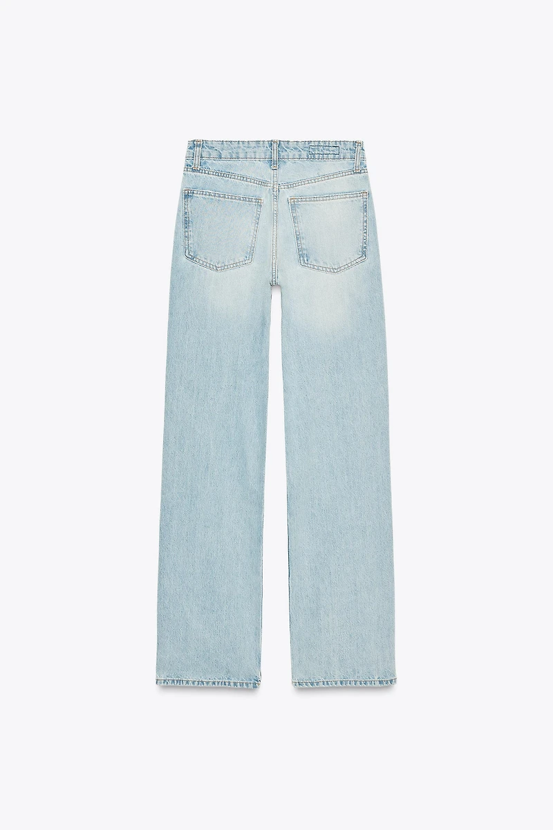 TRF MID-RISE WIDE LEG JEANS