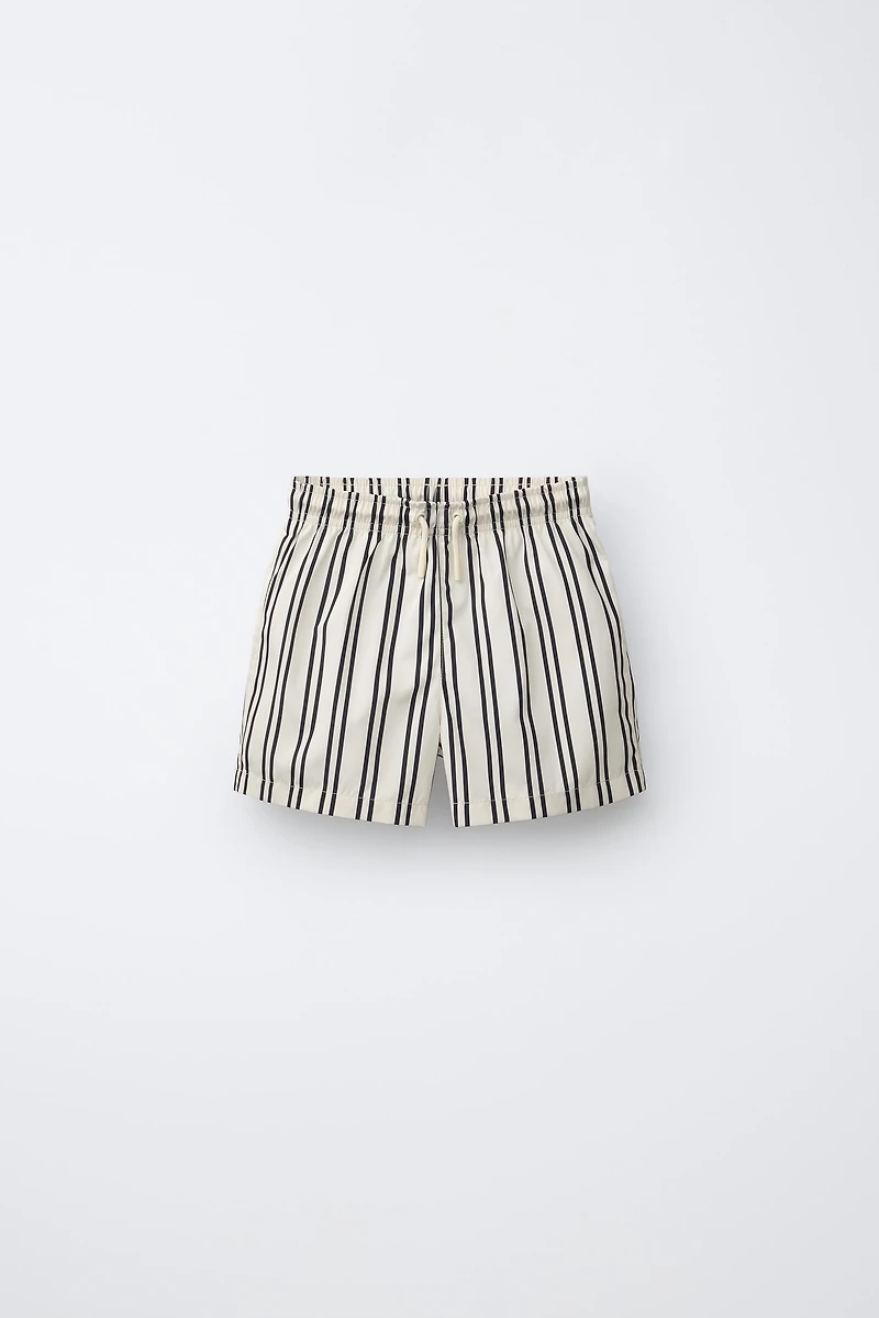 6-14 YEARS/ STRIPED SWIM SHORTS