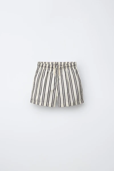 6-14 YEARS/ STRIPED SWIM SHORTS