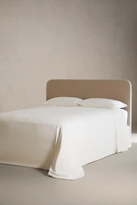 SATEEN FLAT SHEET WITH HEMSTITCHING EMBROIDERY