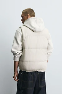 GILET SANS MANCHES MATELASSÉ EFFET GOMME
