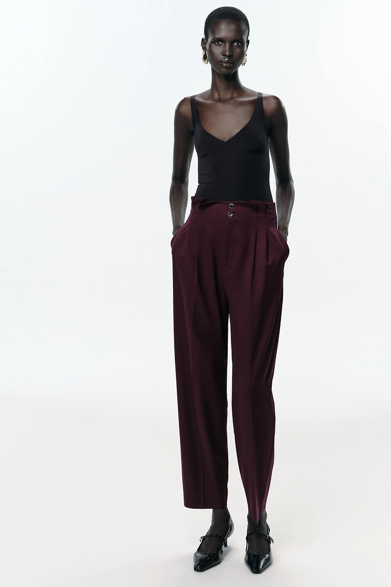 PLEATED PAPERBAG PANTS