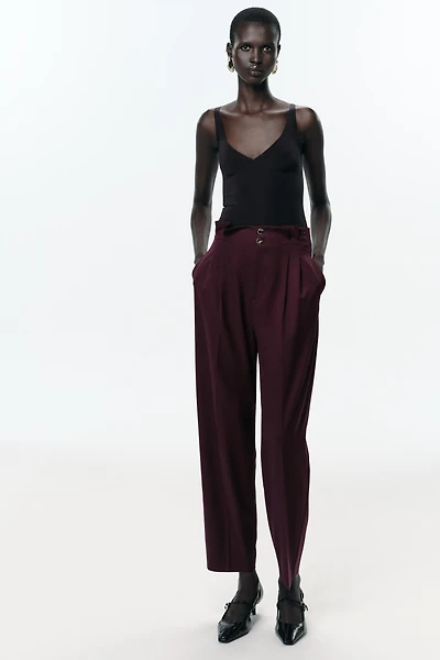 PLEATED PAPERBAG PANTS