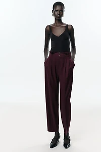 PLEATED PAPERBAG PANTS