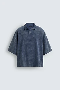 WASHED TEXTURED POLO