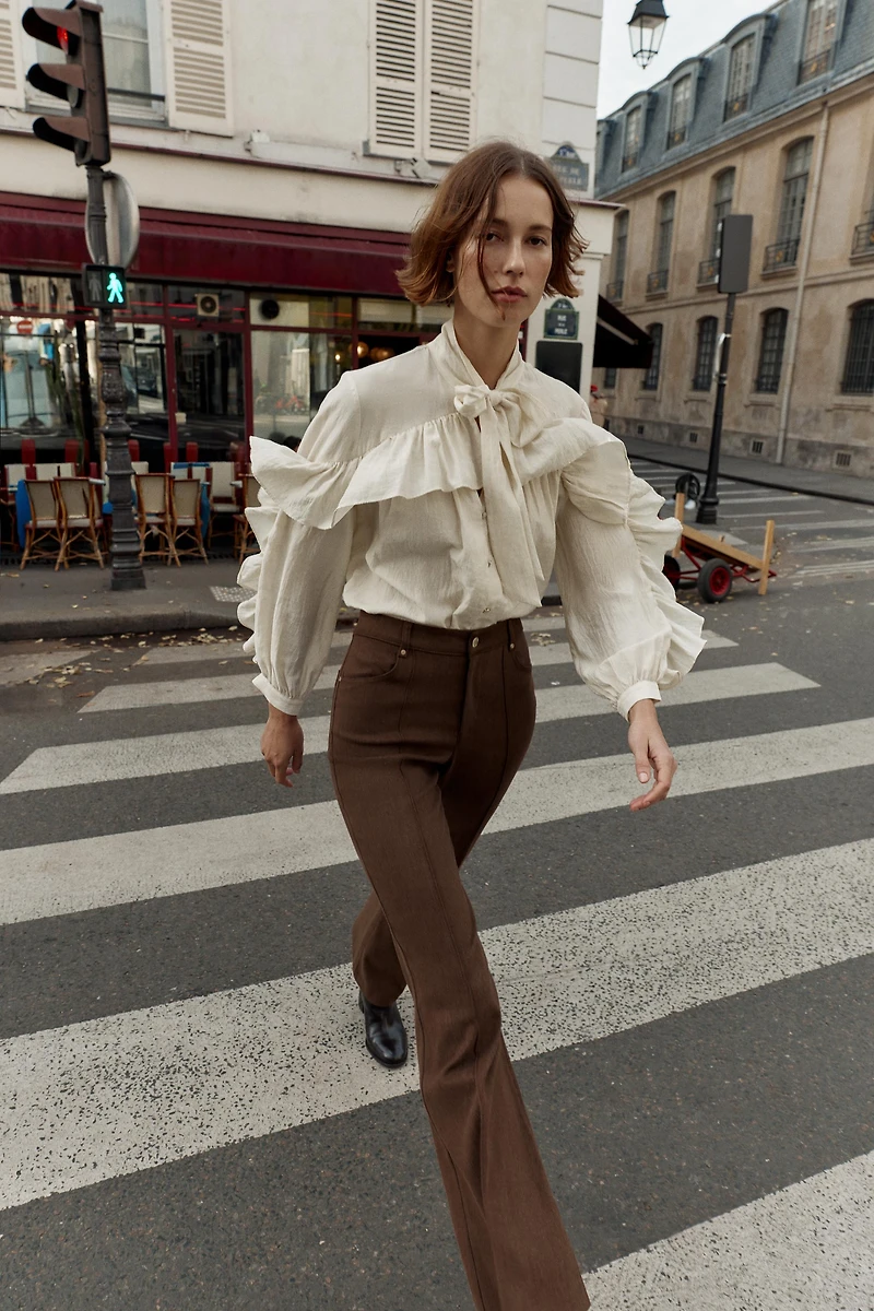 HIGH-WAISTED FLARE PANTS