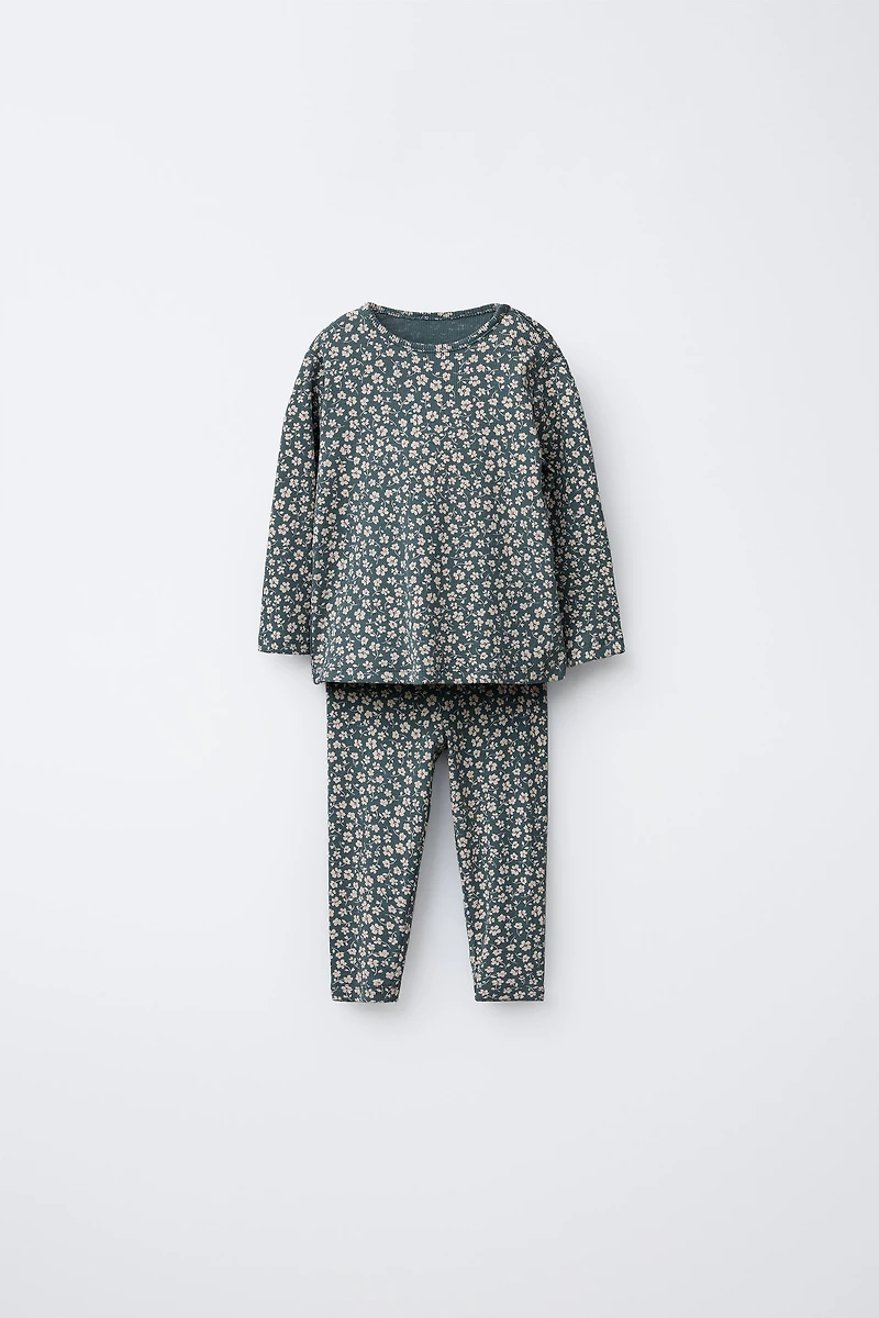 FLORAL TOP AND LEGGINGS SET
