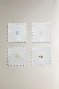 RAMIE SHELL COASTER SET (PACK OF 4)