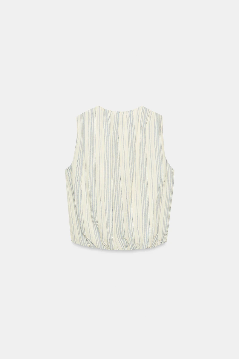 BLOUSE RAYURES BALLON