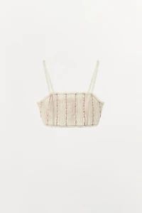CONTRAST BOW CROP TOP